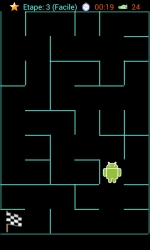 Capture d'écran du jeu de labyrinthe, niveau facile.